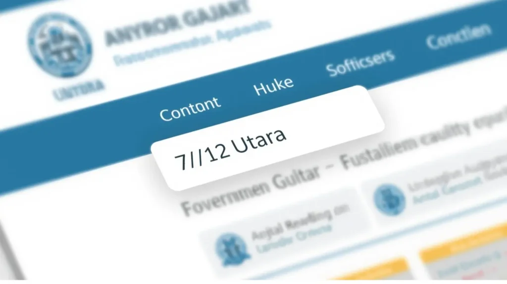 Anyror Gujarat 7/12 Online portal official website homepage.